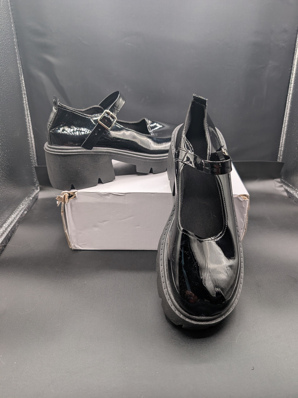 Women’s Black Patent Platform Mary Jane Shoes